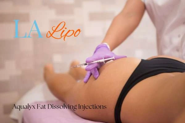 Woman having fat dissolving injections Harwich on thighs