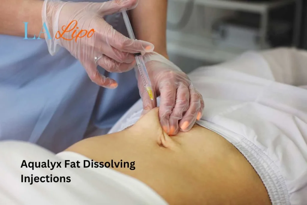 woman having fat dissolving injections Harwich in the stomach