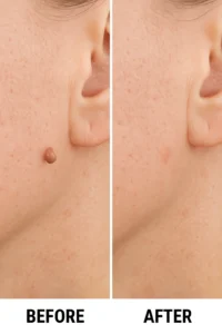 Skin tags removal Harwich before and after