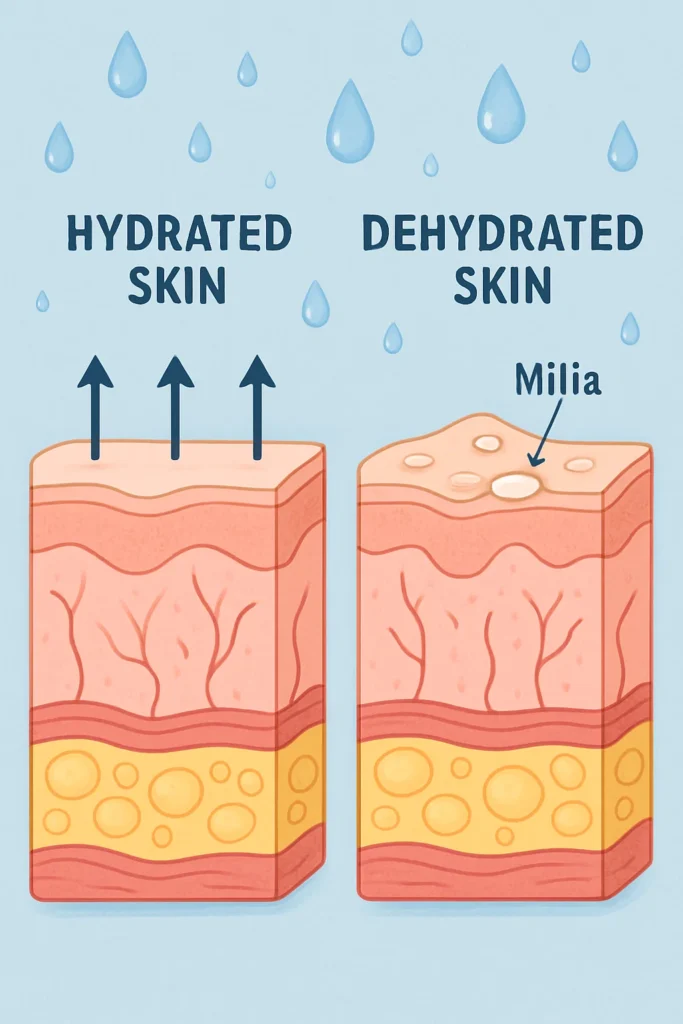 The importance of hydration and milia production Harwich