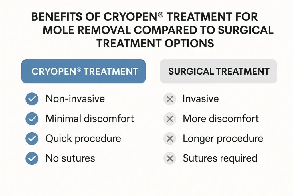 Benefits of facial mole removal Harwich - call our team today to book a consultation