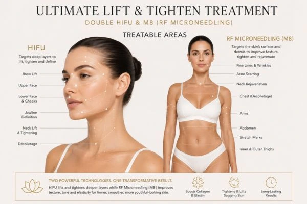 Areas of the body that can be treated - ultimate skin tighten treatment Harwich